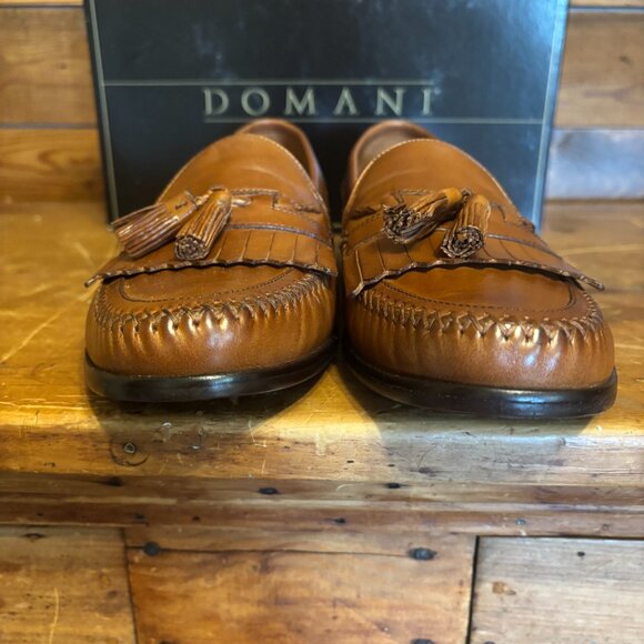 New Domani Leather Tasseled Loafers - Picture 4 of 8